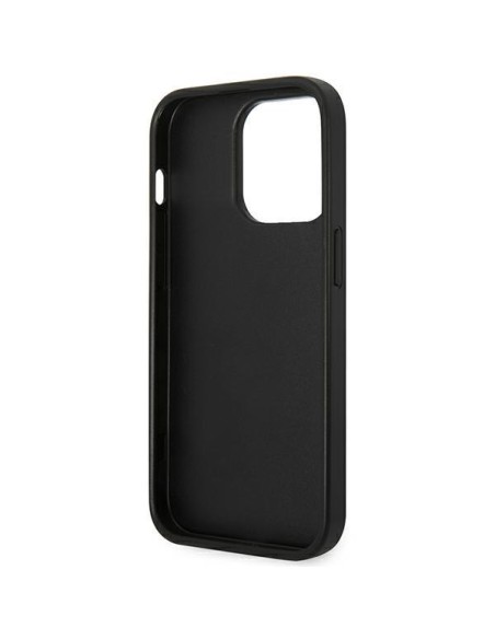 Karl Lagerfeld Saffiano Choupette Head Patch dėklas iPhone 14 Pro Max - juodas Karl Lagerfeld Saffiano Choupette Head Patch dėklas iPhone 14 Pro Max - juodas