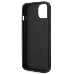 Karl Lagerfeld Saffiano Choupette Head Patch dėklas iPhone 14 Plus - sidabrinis