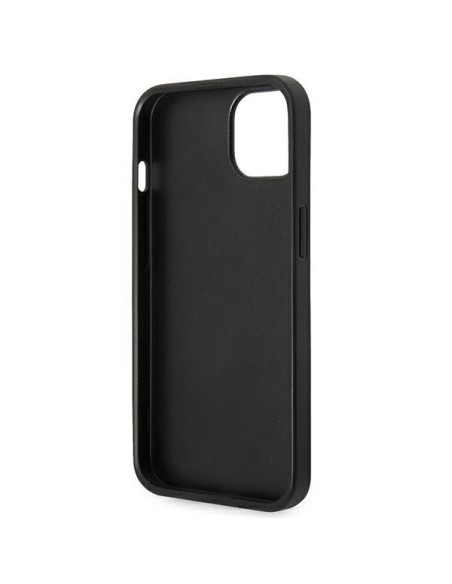 Karl Lagerfeld Saffiano Choupette Head Patch dėklas iPhone 14 Plus - sidabrinis