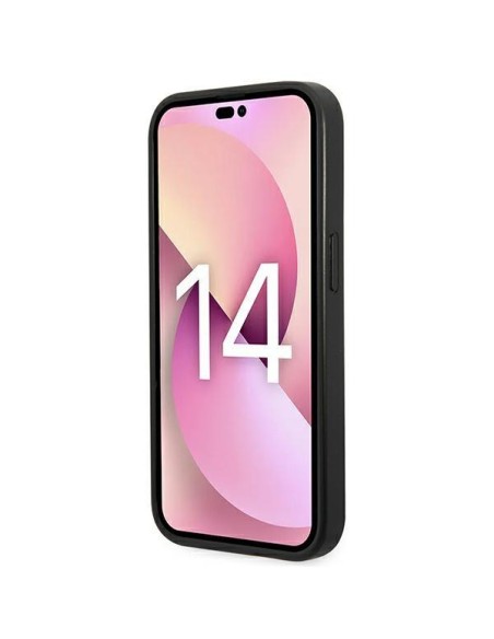 Karl Lagerfeld Saffiano Choupette Head Patch dėklas iPhone 14 Pro Max - sidabrinis