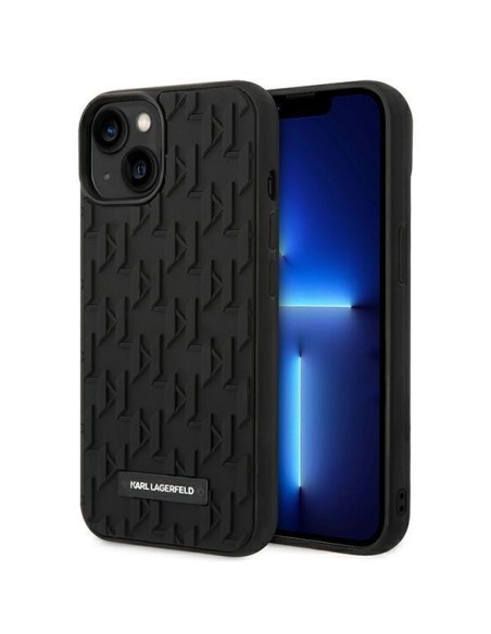 Karl Lagerfeld 3D Monogram dėklas iPhone 14 Plus - juodas Karl Lagerfeld 3D Monogram dėklas iPhone 14 Plus - juodas