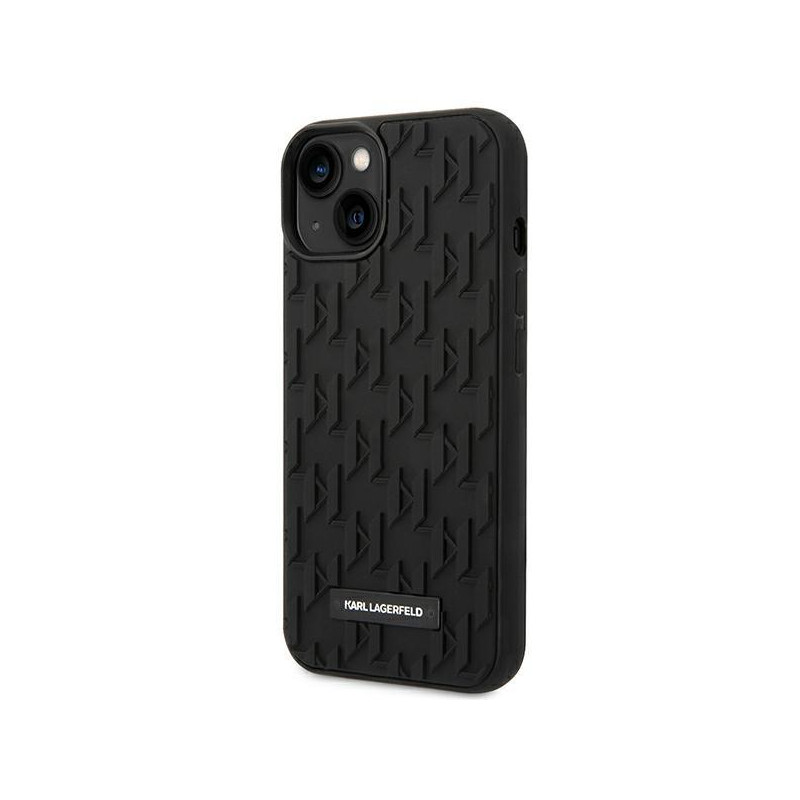 Karl Lagerfeld 3D Monogram dėklas iPhone 14 Plus - juodas