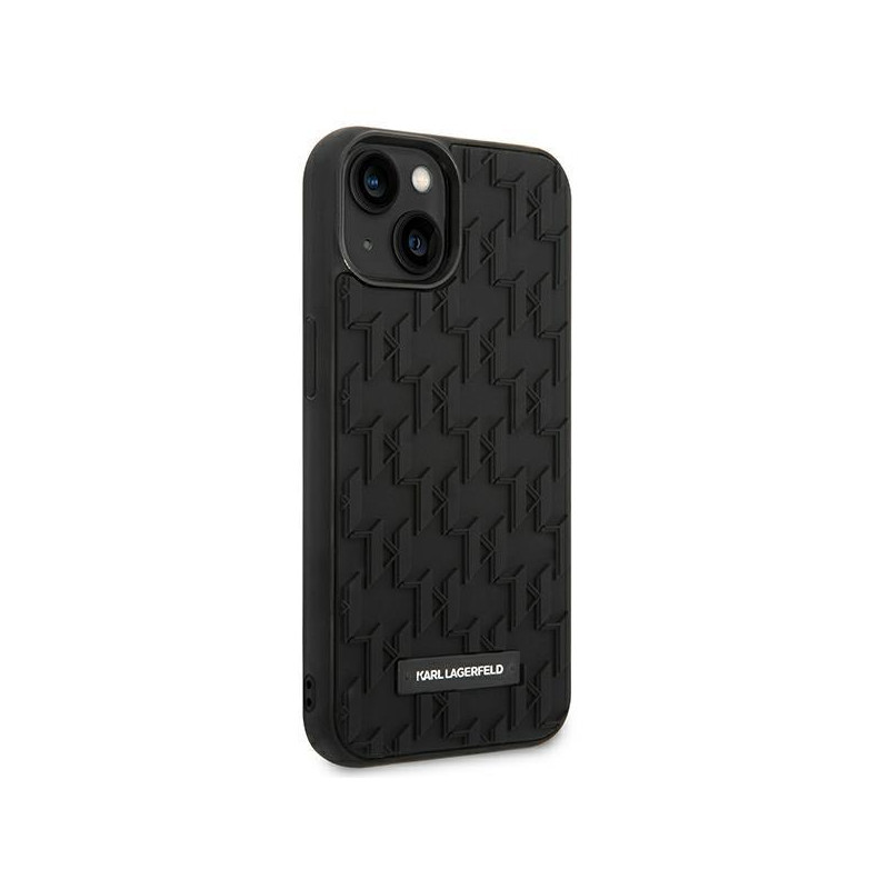 Karl Lagerfeld 3D Monogram dėklas iPhone 14 Plus - juodas