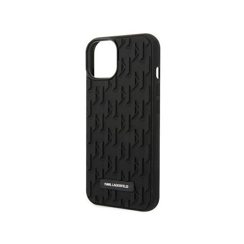 Karl Lagerfeld 3D Monogram dėklas iPhone 14 Plus - juodas
