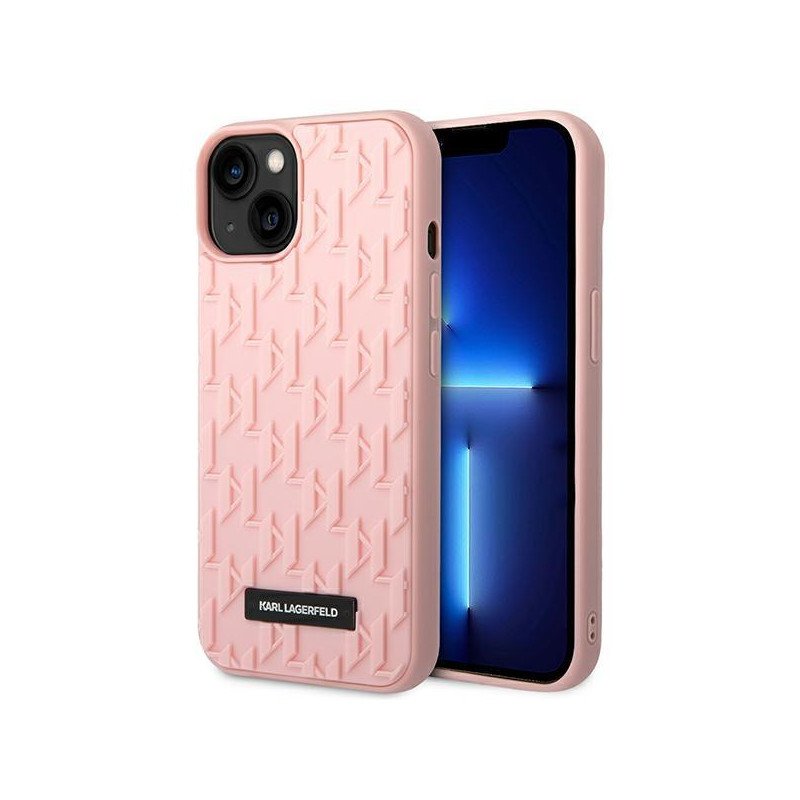 Karl Lagerfeld 3D Monogram dėklas iPhone 14 Plus - rožinis Karl Lagerfeld 3D Monogram dėklas iPhone 14 Plus - rožinis