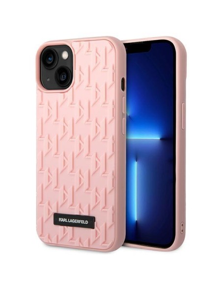 Karl Lagerfeld 3D Monogram dėklas iPhone 14 Plus - rožinis Karl Lagerfeld 3D Monogram dėklas iPhone 14 Plus - rožinis