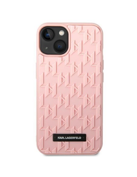 Karl Lagerfeld 3D Monogram dėklas iPhone 14 Plus - rožinis Karl Lagerfeld 3D Monogram dėklas iPhone 14 Plus - rožinis