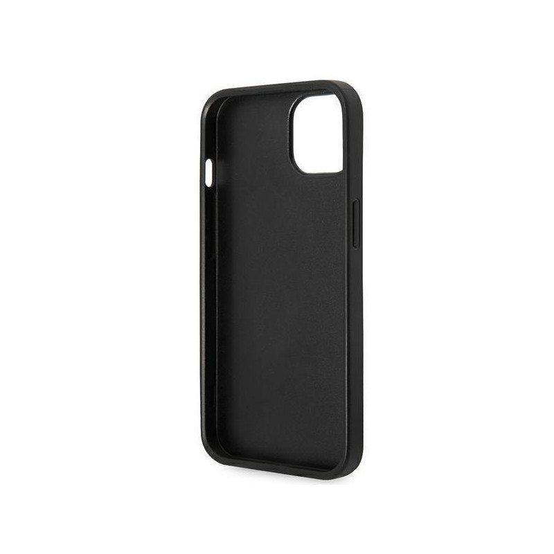Karl Lagerfeld Saffiano Karl& 39 s Head Patch dėklas, skirtas iPhone 14 Plus – sidabrinis