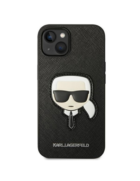 Karl Lagerfeld Saffiano Karl& 39 s Head Patch dėklas iPhone 14 Plus - juodas Karl Lagerfeld Saffiano Karl& 39 s Head Patch dėklas iPhone 14 Plus - juodas