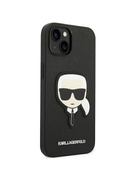 Karl Lagerfeld Saffiano Karl& 39 s Head Patch dėklas iPhone 14 Plus - juodas Karl Lagerfeld Saffiano Karl& 39 s Head Patch dėklas iPhone 14 Plus - juodas