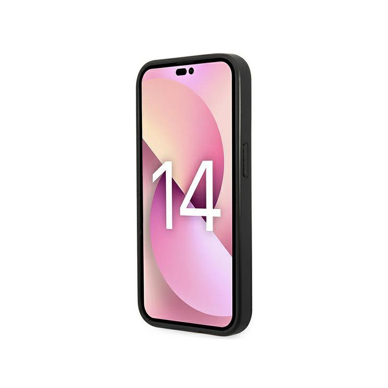 Karl Lagerfeld Saffiano Karl& 39 s Head Patch dėklas, skirtas iPhone 14 Pro Max - juodas