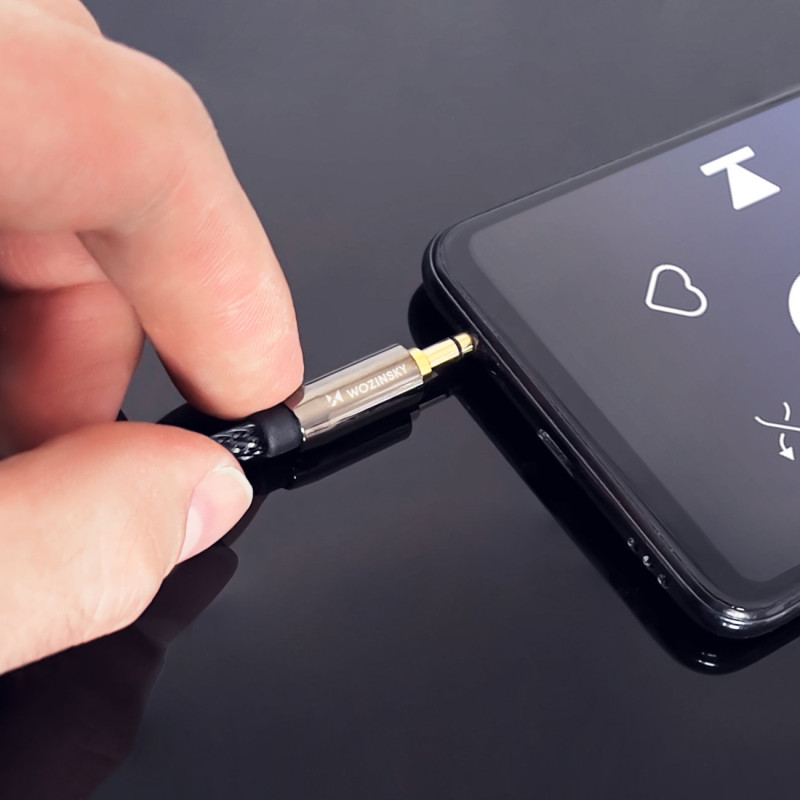 Universalus kabelio mini lizdas AUX 3m juodas