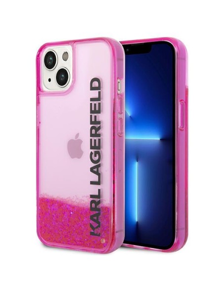 Karl Lagerfeld Liquid Glitter Elong dėklas iPhone 14 Plus - rožinis Karl Lagerfeld Liquid Glitter Elong dėklas iPhone 14 Plus - rožinis