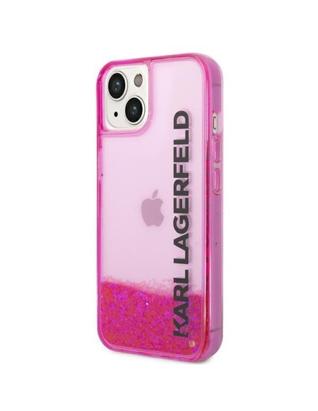 Karl Lagerfeld Liquid Glitter Elong dėklas iPhone 14 Plus - rožinis Karl Lagerfeld Liquid Glitter Elong dėklas iPhone 14 Plus - rožinis