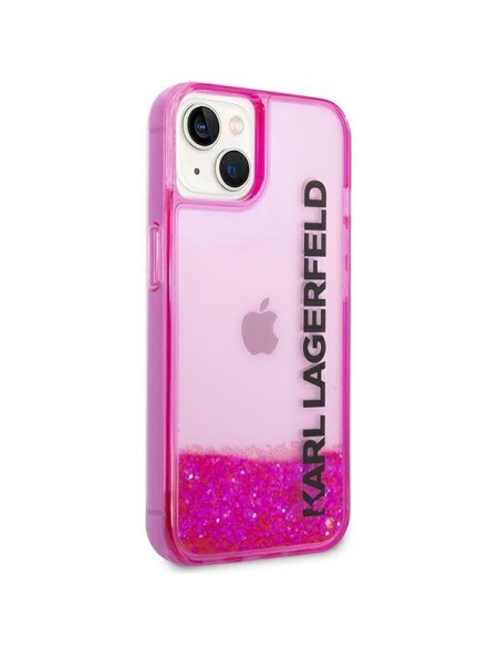 Karl Lagerfeld Liquid Glitter Elong dėklas iPhone 14 Plus - rožinis Karl Lagerfeld Liquid Glitter Elong dėklas iPhone 14 Plus - rožinis