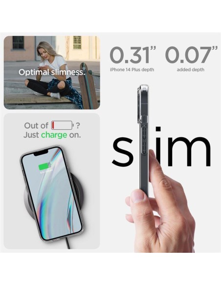 Spigen Crystal dėklas ir grūdinto stiklo rinkinys iPhone 14 Plus - skaidrus