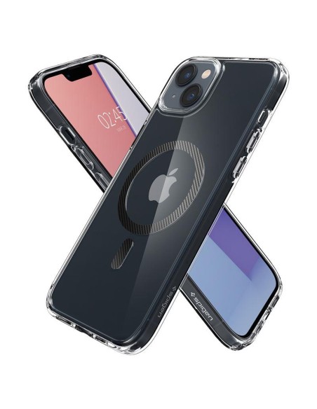 Spigen Ultra Hybrid Mag Dėklas su MagSafe, skirtas iPhone 14 Plus – skaidri pilka Spigen Ultra Hybrid Mag Dėklas su MagSafe, skirtas iPhone 14 Plus – skaidri pilka