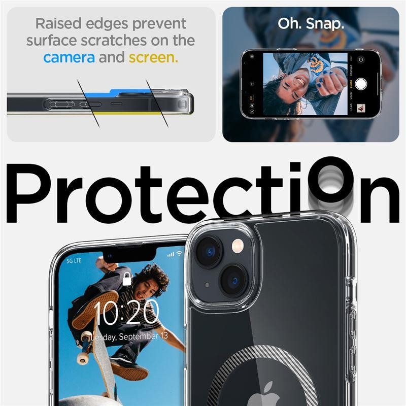Spigen Ultra Hybrid Mag Dėklas su MagSafe, skirtas iPhone 14 Plus – skaidri pilka