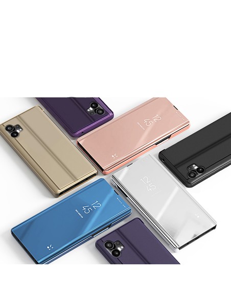 Clear View Case Nothing Phone 1 dangtelis su juodu atvartu