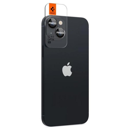 Spigen Glas.tR EZ Fit Optik Camera Protector iPhone 14 / Plus / 15 / Plus - Juoda 2 vnt. Spigen Glas.tR EZ Fit Optik Camera Protector iPhone 14 / Plus / 15 / Plus - Juoda 2 vnt.