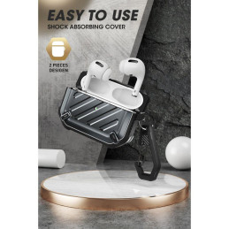 Unicorn Beetle Pro Supcase dėklas, skirtas Apple AirPods Pro 1/ 2 – juodas