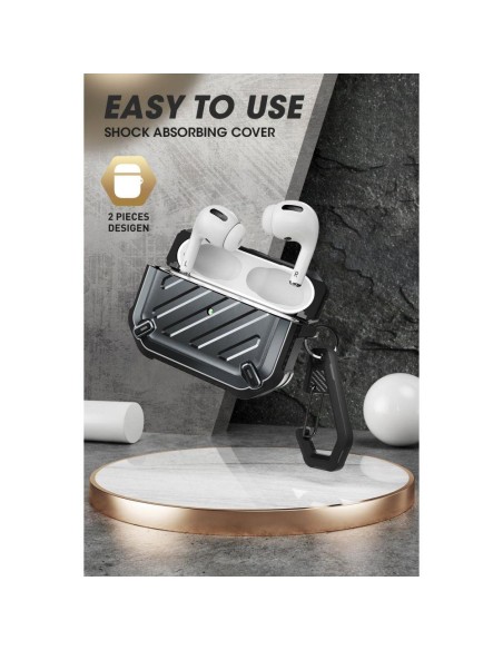 Unicorn Beetle Pro Supcase dėklas, skirtas Apple AirPods Pro 1/ 2 – juodas Unicorn Beetle Pro Supcase dėklas, skirtas Apple AirPods Pro 1/ 2 – juodas