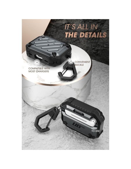 Unicorn Beetle Pro Supcase dėklas, skirtas Apple AirPods Pro 1/ 2 – juodas Unicorn Beetle Pro Supcase dėklas, skirtas Apple AirPods Pro 1/ 2 – juodas
