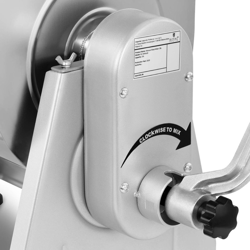 Rankinis mėsos maišytuvas dešrų įdarui iš plieno 28 l