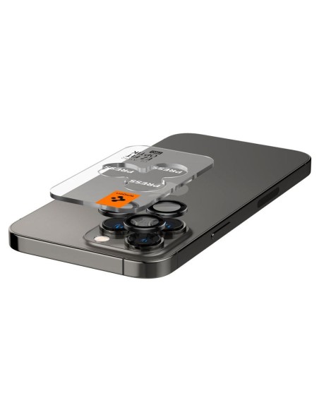Spigen Glas.tR EZ Fit Optik Camera Protector iPhone 14 Pro / Pro Max / 15 Pro / Pro Max - Juoda 2 vnt. Spigen Glas.tR EZ Fit Optik Camera Protector iPhone 14 Pro / Pro Max / 15 Pro / Pro Max - Juoda 2 vnt.