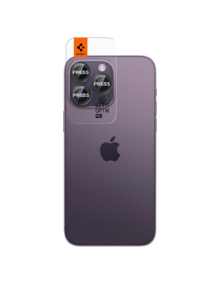 Spigen Glas.tR EZ Fit Optik Camera Protector iPhone 14 Pro / Pro Max / 15 Pro / Pro Max - Juoda 2 vnt. Spigen Glas.tR EZ Fit Optik Camera Protector iPhone 14 Pro / Pro Max / 15 Pro / Pro Max - Juoda 2 vnt.