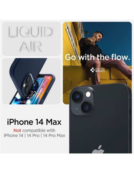 Spigen Liquid Air dėklas iPhone 14 Plus - mėlynas Spigen Liquid Air dėklas iPhone 14 Plus - mėlynas