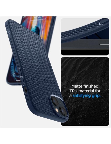 Spigen Liquid Air dėklas iPhone 14 Plus - mėlynas Spigen Liquid Air dėklas iPhone 14 Plus - mėlynas