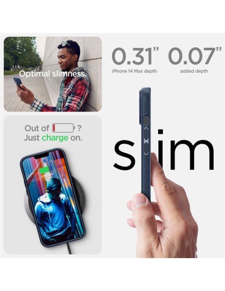 Spigen Liquid Air dėklas iPhone 14 Plus - mėlynas Spigen Liquid Air dėklas iPhone 14 Plus - mėlynas