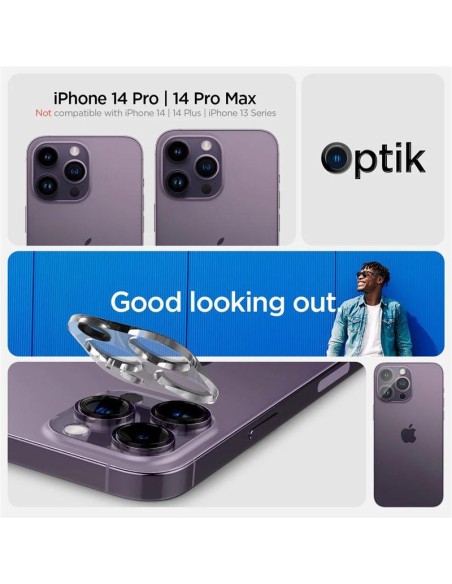 Spigen Optik.tR kameros apsauga iPhone 14 Pro / 14 Pro Max - skaidri 2 vnt. Spigen Optik.tR kameros apsauga iPhone 14 Pro / 14 Pro Max - skaidri 2 vnt.