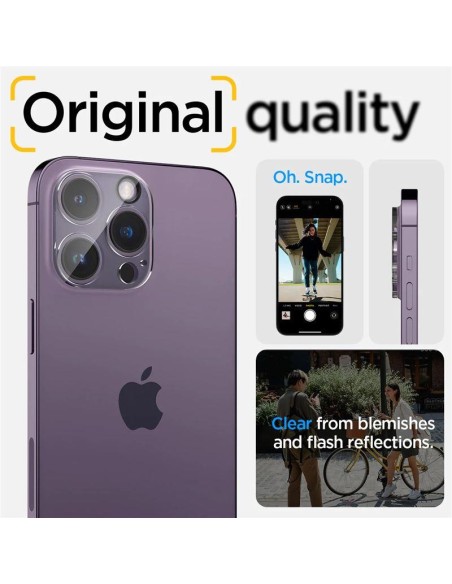 Spigen Optik.tR kameros apsauga iPhone 14 Pro / 14 Pro Max - skaidri 2 vnt. Spigen Optik.tR kameros apsauga iPhone 14 Pro / 14 Pro Max - skaidri 2 vnt.
