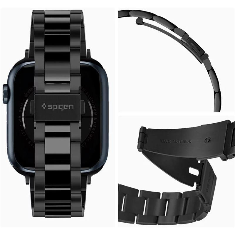 Spigen Modern Fit apyrankė, skirta Apple Watch 4/ 5/ 6/ 7/ 8/ 9/ SE (38/ 40/ 41 mm) – juoda
