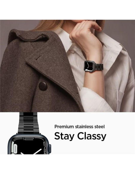 Spigen Modern Fit apyrankė, skirta Apple Watch 4/ 5/ 6/ 7/ 8/ 9/ SE (38/ 40/ 41 mm) – juoda Spigen Modern Fit apyrankė, skirta Apple Watch 4/ 5/ 6/ 7/ 8/ 9/ SE (38/ 40/ 41 mm) – juoda