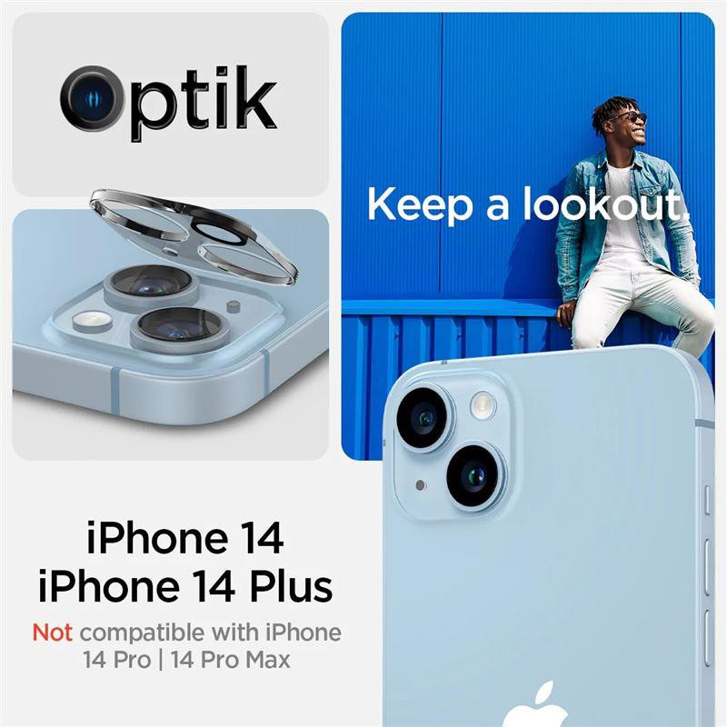Spigen Optik.tR kameros apsauga iPhone 14 / 14 Plus - permatoma 2 vnt.