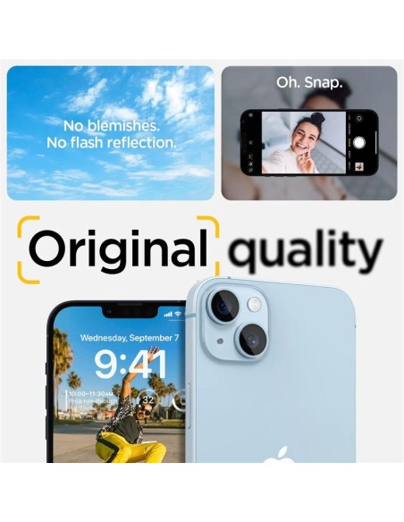 Spigen Optik.tR kameros apsauga iPhone 14 / 14 Plus - permatoma 2 vnt. Spigen Optik.tR kameros apsauga iPhone 14 / 14 Plus - permatoma 2 vnt.