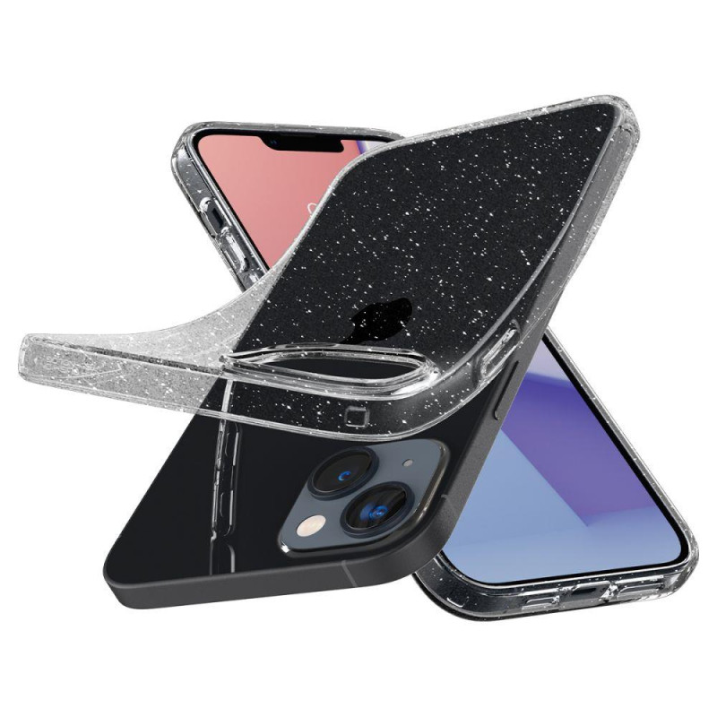 Spigen Liquid Crystal dėklas iPhone 14 - skaidrus ir blizgantis