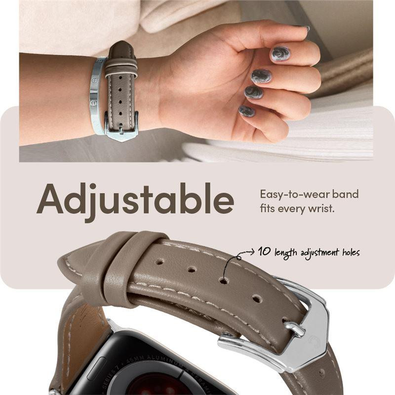Spigen Cyrill Kajuk dirželis, skirtas Apple Watch 4/ 5/ 6/ 7/ 8/ 9/ SE (40/ 41 mm) - chaki