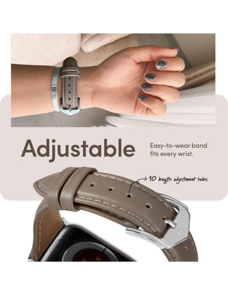 Spigen Cyrill Kajuk dirželis, skirtas Apple Watch 4/ 5/ 6/ 7/ 8/ 9/ SE (40/ 41 mm) - chaki Spigen Cyrill Kajuk dirželis, skirtas Apple Watch 4/ 5/ 6/ 7/ 8/ 9/ SE (40/ 41 mm) - chaki