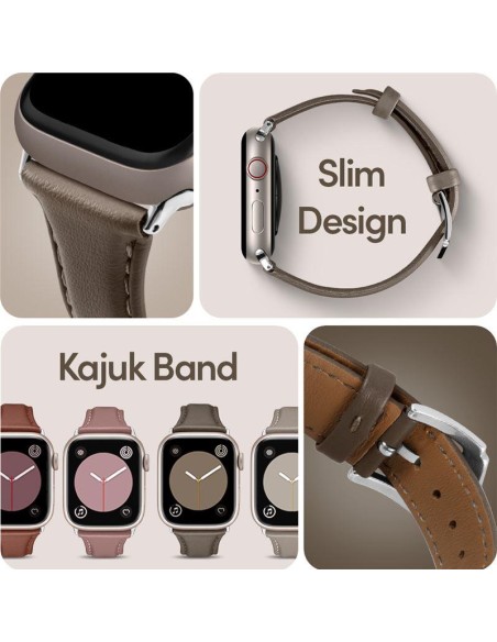 Spigen Cyrill Kajuk dirželis, skirtas Apple Watch 4/ 5/ 6/ 7/ 8/ 9/ SE (40/ 41 mm) - chaki Spigen Cyrill Kajuk dirželis, skirtas Apple Watch 4/ 5/ 6/ 7/ 8/ 9/ SE (40/ 41 mm) - chaki