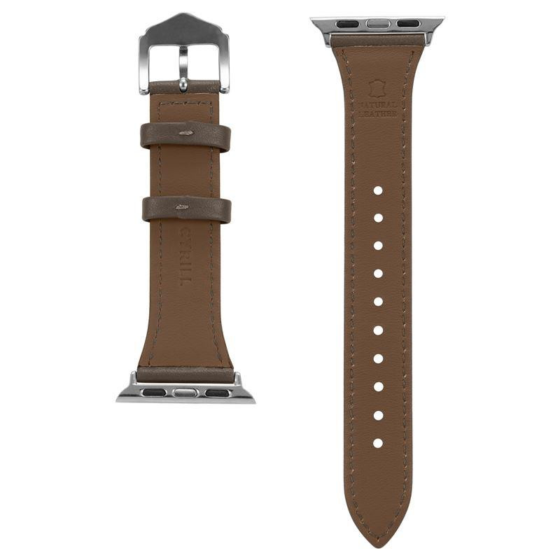 Spigen Cyrill Kajuk dirželis, skirtas Apple Watch 4/ 5/ 6/ 7/ 8/ 9/ SE (40/ 41 mm) - chaki