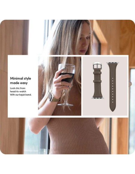 Spigen Cyrill Kajuk dirželis, skirtas Apple Watch 4/ 5/ 6/ 7/ 8/ 9/ SE (40/ 41 mm) - chaki Spigen Cyrill Kajuk dirželis, skirtas Apple Watch 4/ 5/ 6/ 7/ 8/ 9/ SE (40/ 41 mm) - chaki