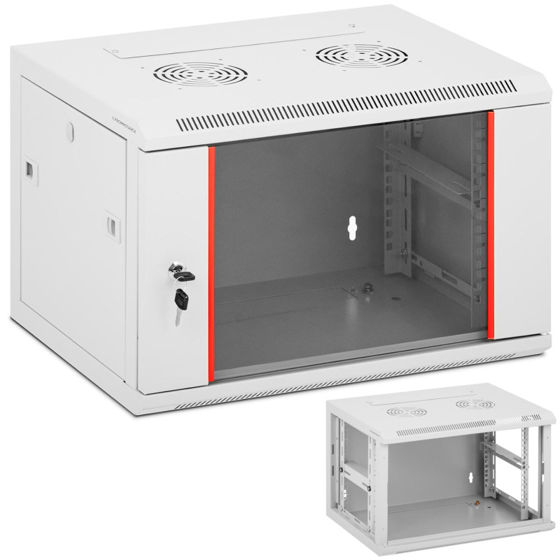 RACK serverio spintelės pakabinamas patch laidas 19'' 6U IP20 iki 75 kg 54x40x35 cm
