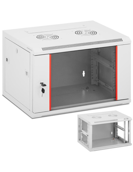 RACK serverio spintelės pakabinamas patch laidas 19'' 6U IP20 iki 75 kg 54x40x35 cm