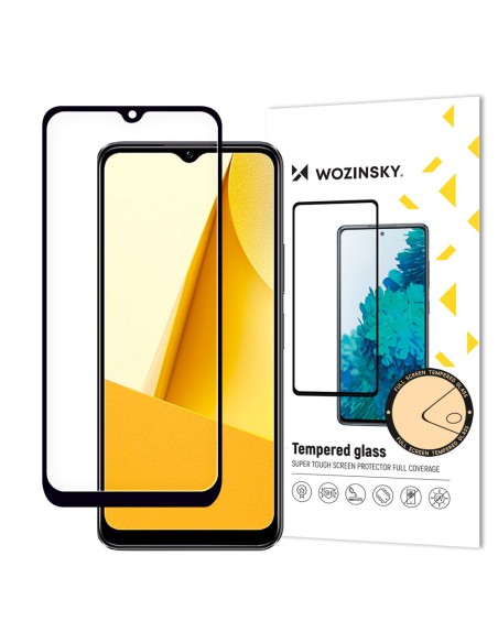 Wozinsky Full Glue grūdintas stiklas Vivo Y16 / Y02s per visą ekraną su juodu rėmeliu (tinka dėklui) Wozinsky Full Glue grūdintas stiklas Vivo Y16 / Y02s per visą ekraną su juodu rėmeliu (tinka dėklui)