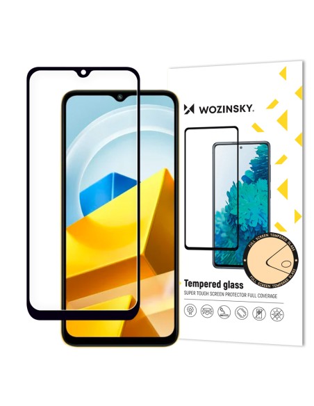 Wozinsky Full Glue grūdintas stiklas Xiaomi Poco M5 per visą ekraną su juodu rėmeliu (tinka dėklui) Wozinsky Full Glue grūdintas stiklas Xiaomi Poco M5 per visą ekraną su juodu rėmeliu (tinka dėklui)
