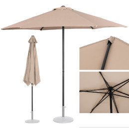 Apvalus terasos skėtis sk. 270 cm kremas